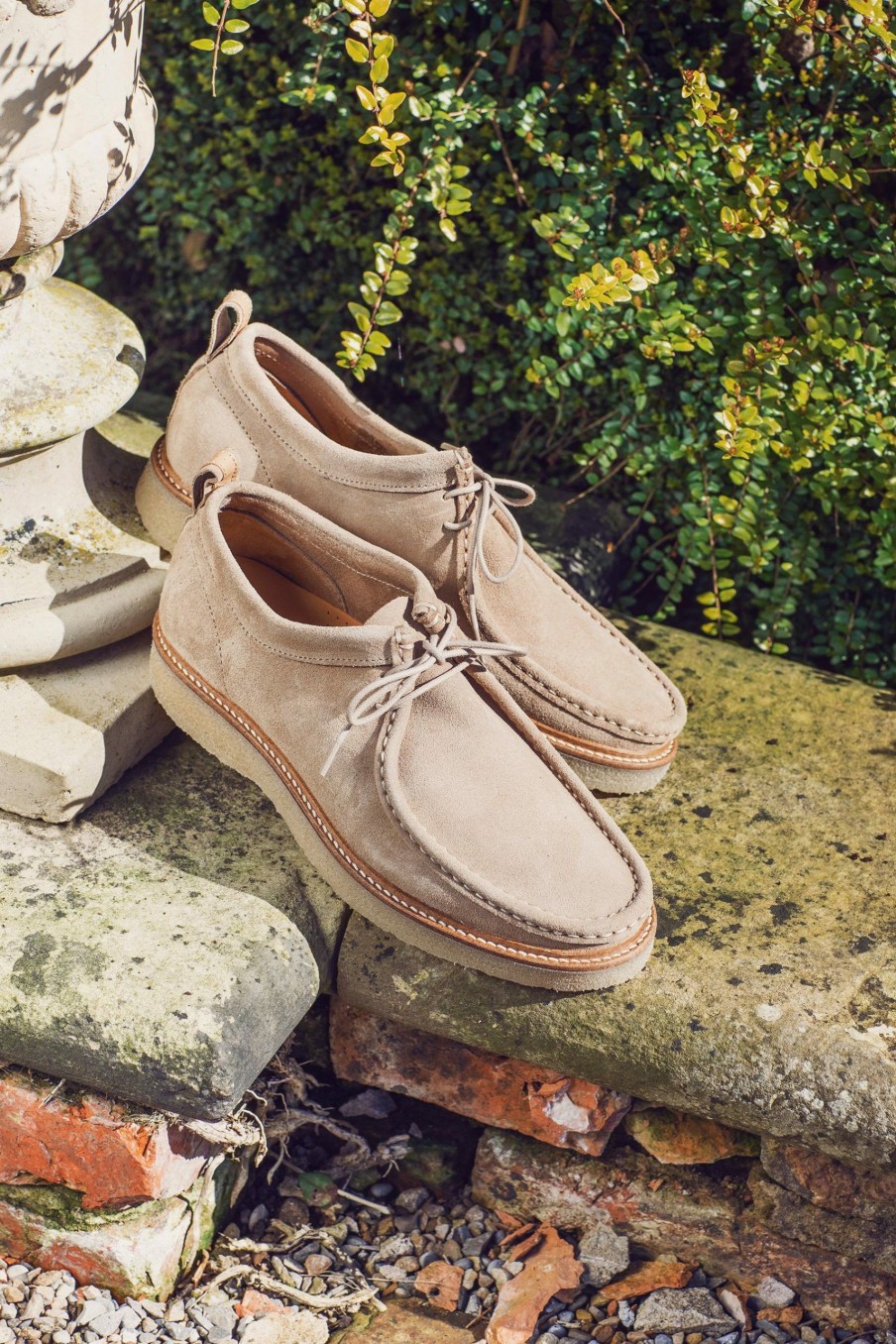 Shoes * | Jones Bootmaker Natural Lark Men'S Suede Desert Shoes