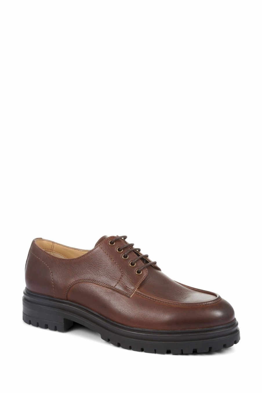 Shoes * | Jones Bootmaker Brown Londyn Leather Derby Shoes