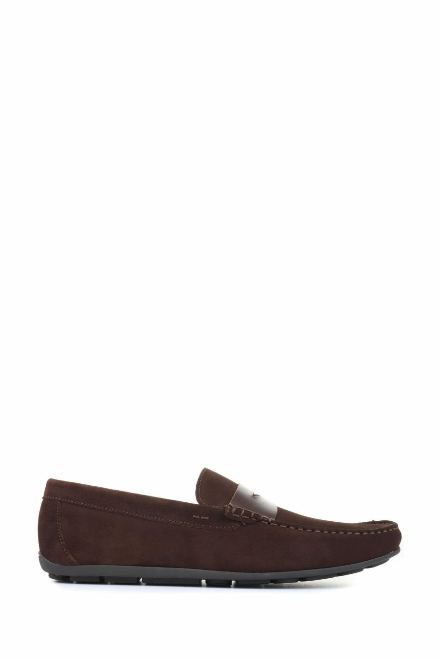 Shoes * | Jones Bootmaker Brown Pierson Suede Leather Loafers