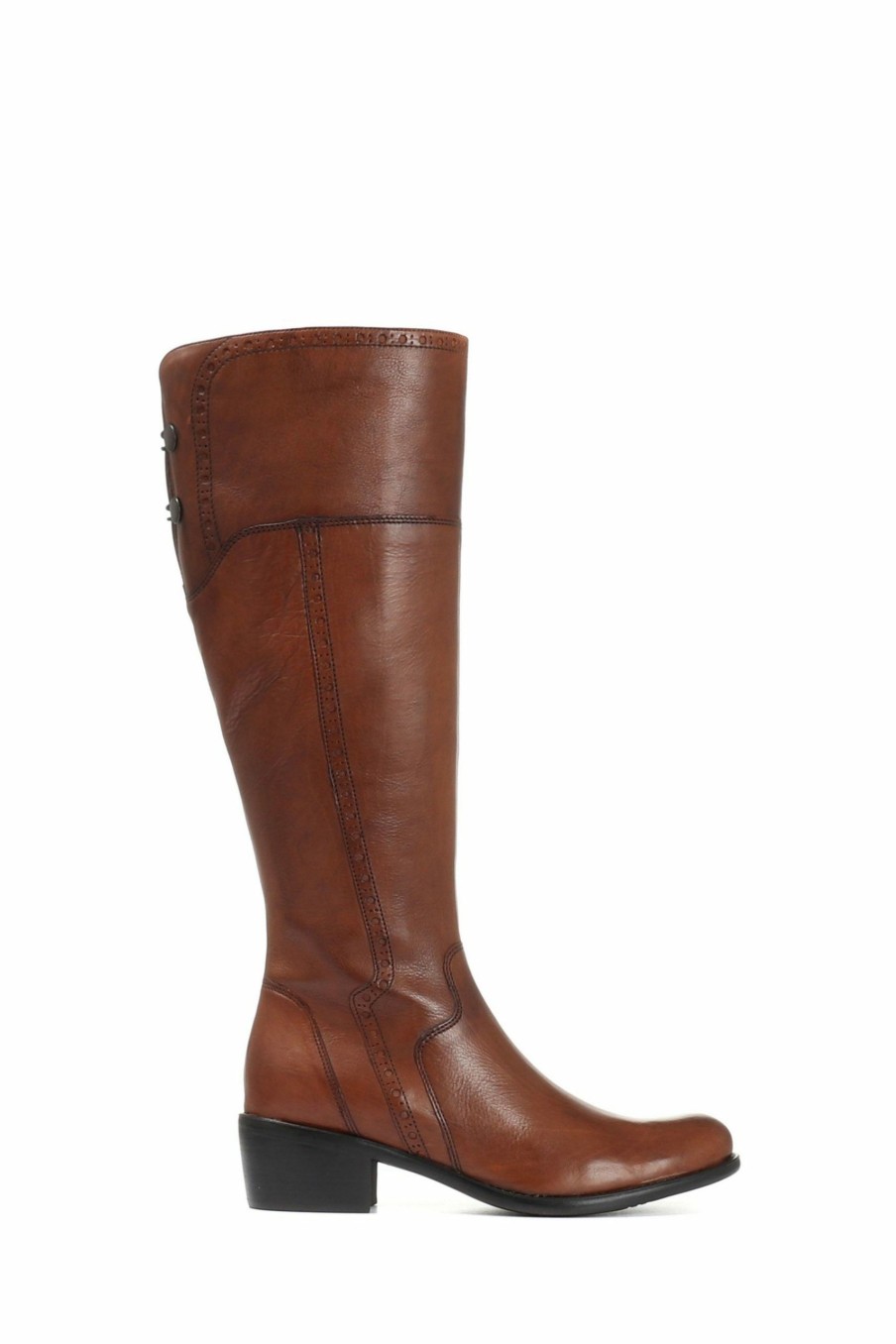 Boots * | Jones Bootmaker Tan Ladies Leather Knee High Natural Boots