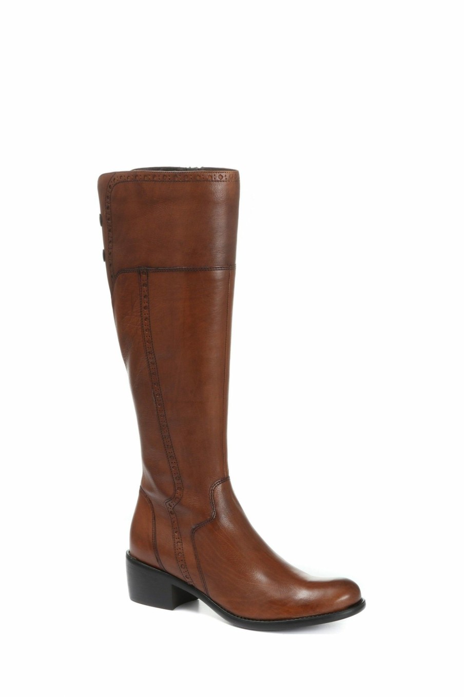 Boots * | Jones Bootmaker Tan Ladies Leather Knee High Natural Boots