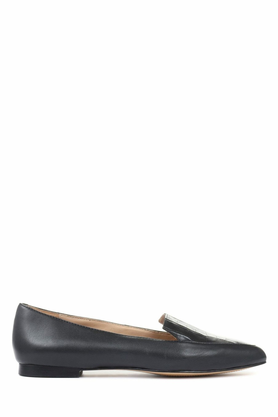 Shoes * | Jones Bootmaker Lilia Black Leather Ballerina Flats