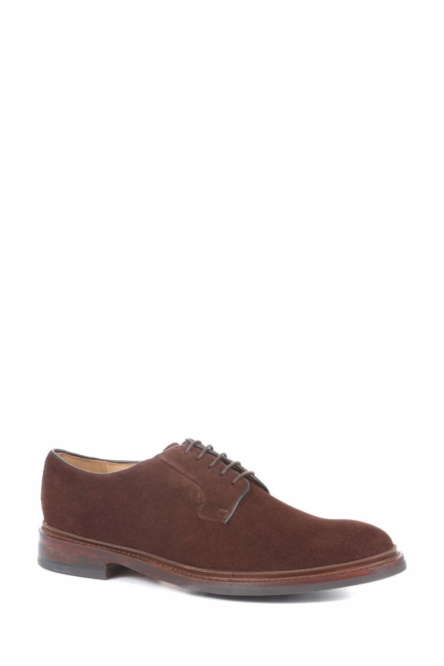 Shoes * | Jones Bootmaker Mens Brown Brussels Leather Derby Shoes