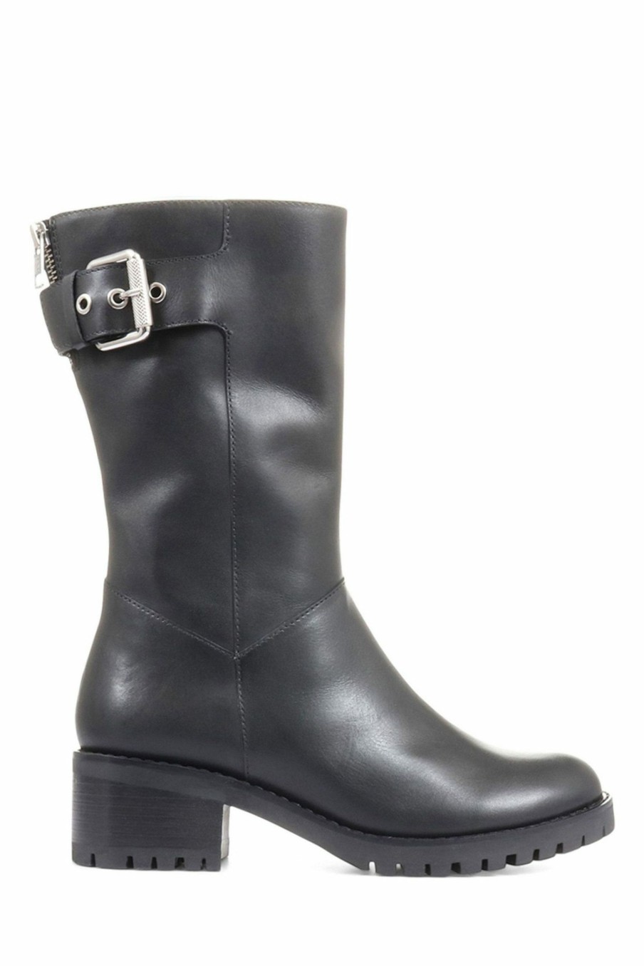 Other * | Jones Bootmaker Womens Black Lacee Leather Calf Boots