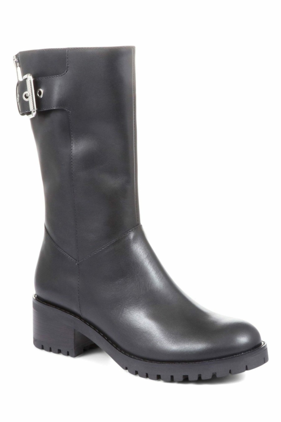 Other * | Jones Bootmaker Womens Black Lacee Leather Calf Boots