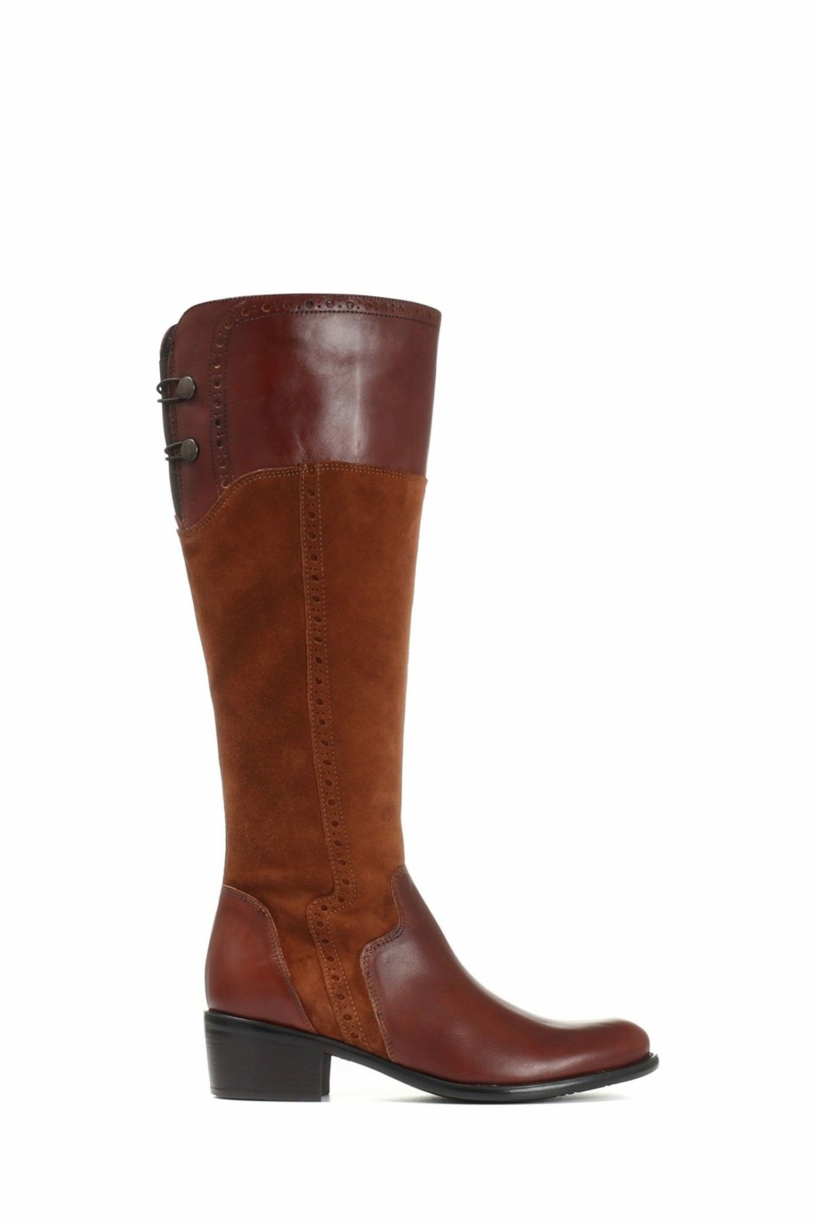 Boots * | Jones Bootmaker Tan Ladies Leather Knee High Boots