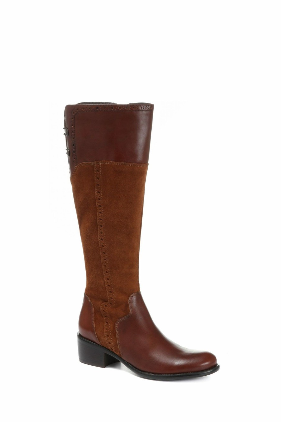 Boots * | Jones Bootmaker Tan Ladies Leather Knee High Boots