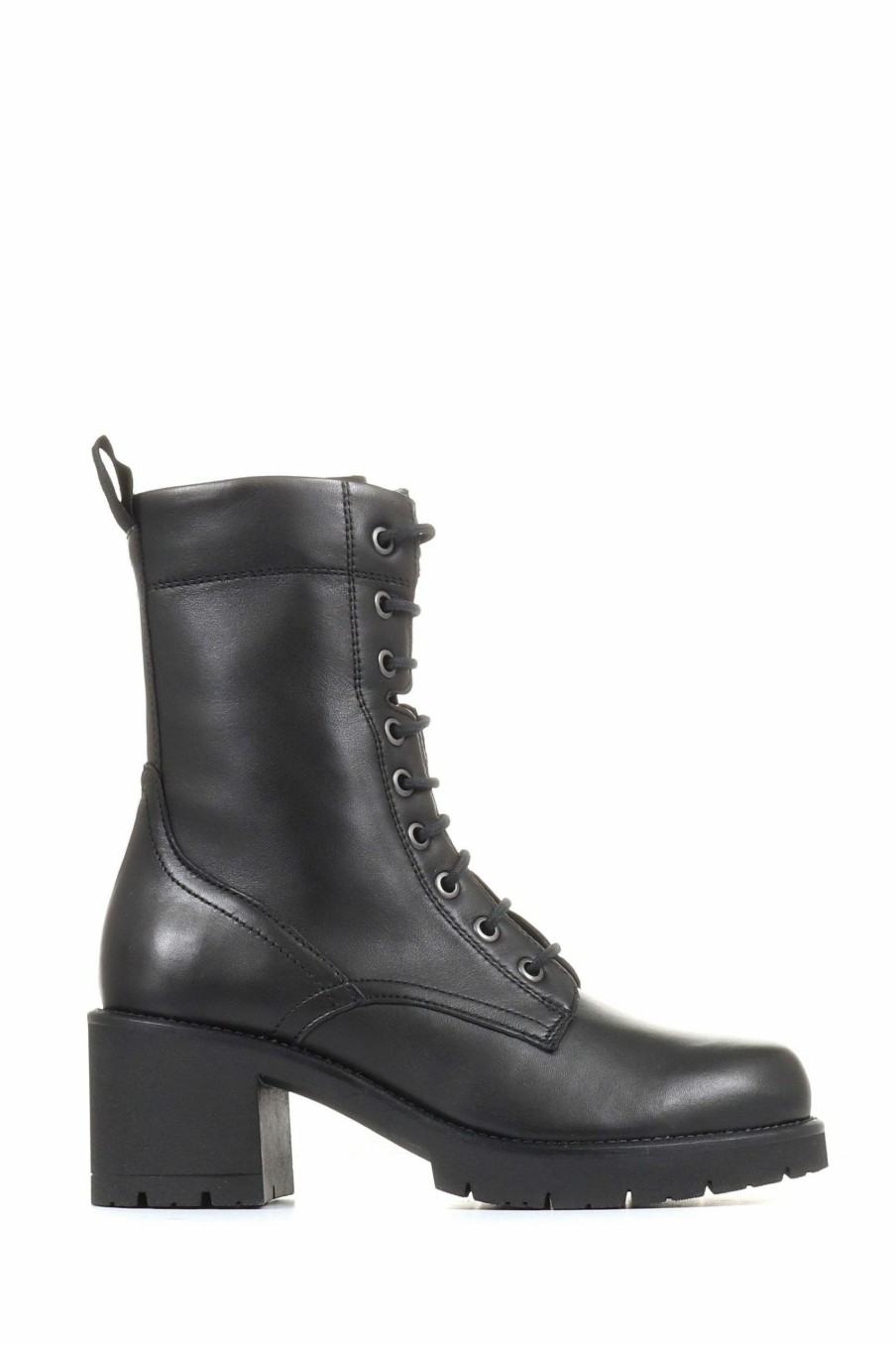 Boots * | Jones Bootmaker Donella Black Lace Up Boots