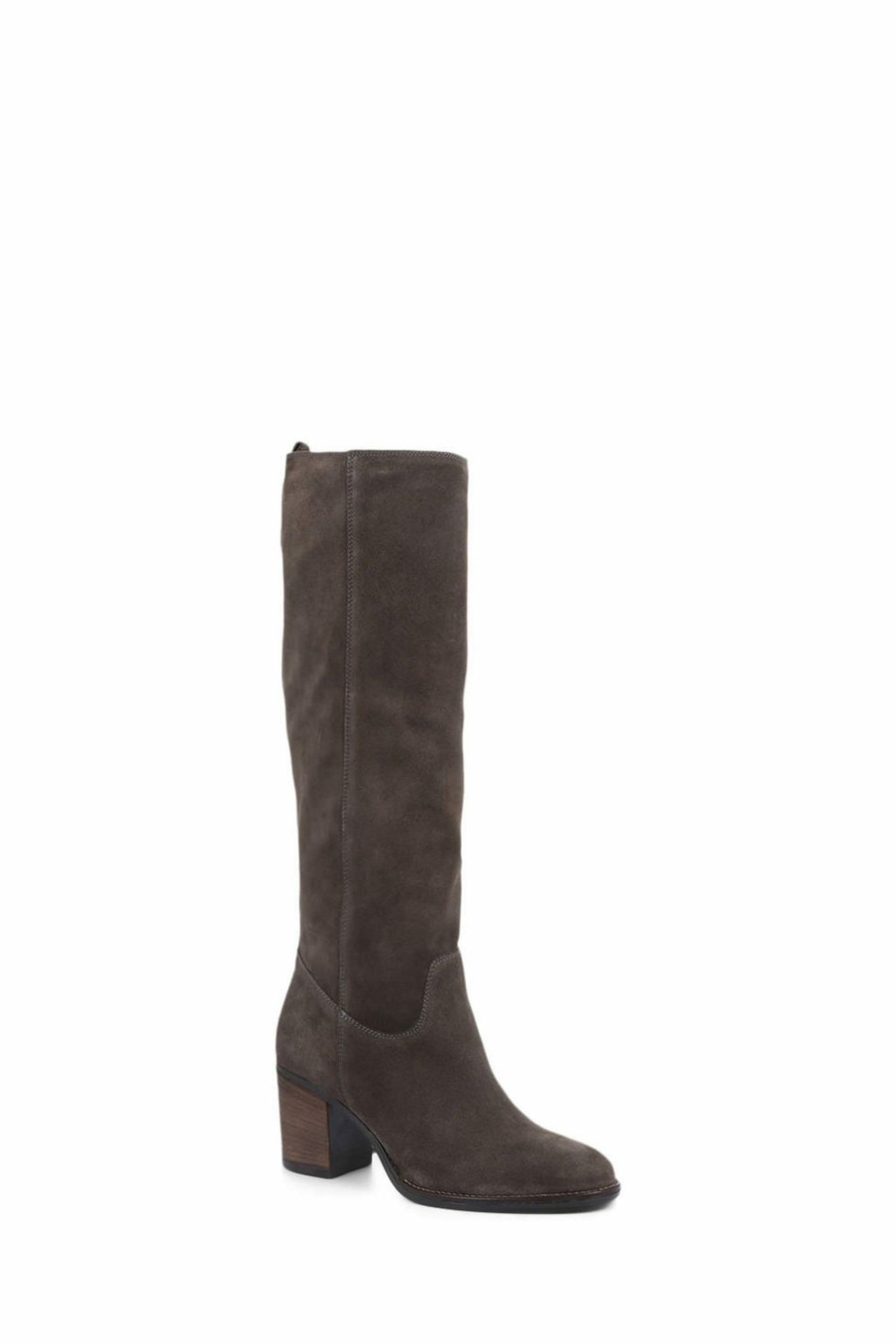 Boots * | Jones Bootmaker Green Iona Slouch Suede Ladies Knee Boots