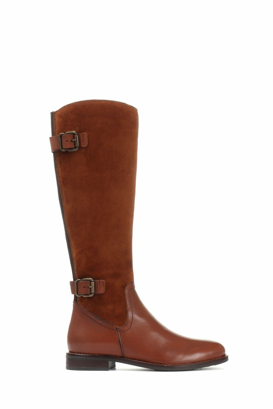 Boots * | Jones Bootmaker Brown Leather Knee High Boots