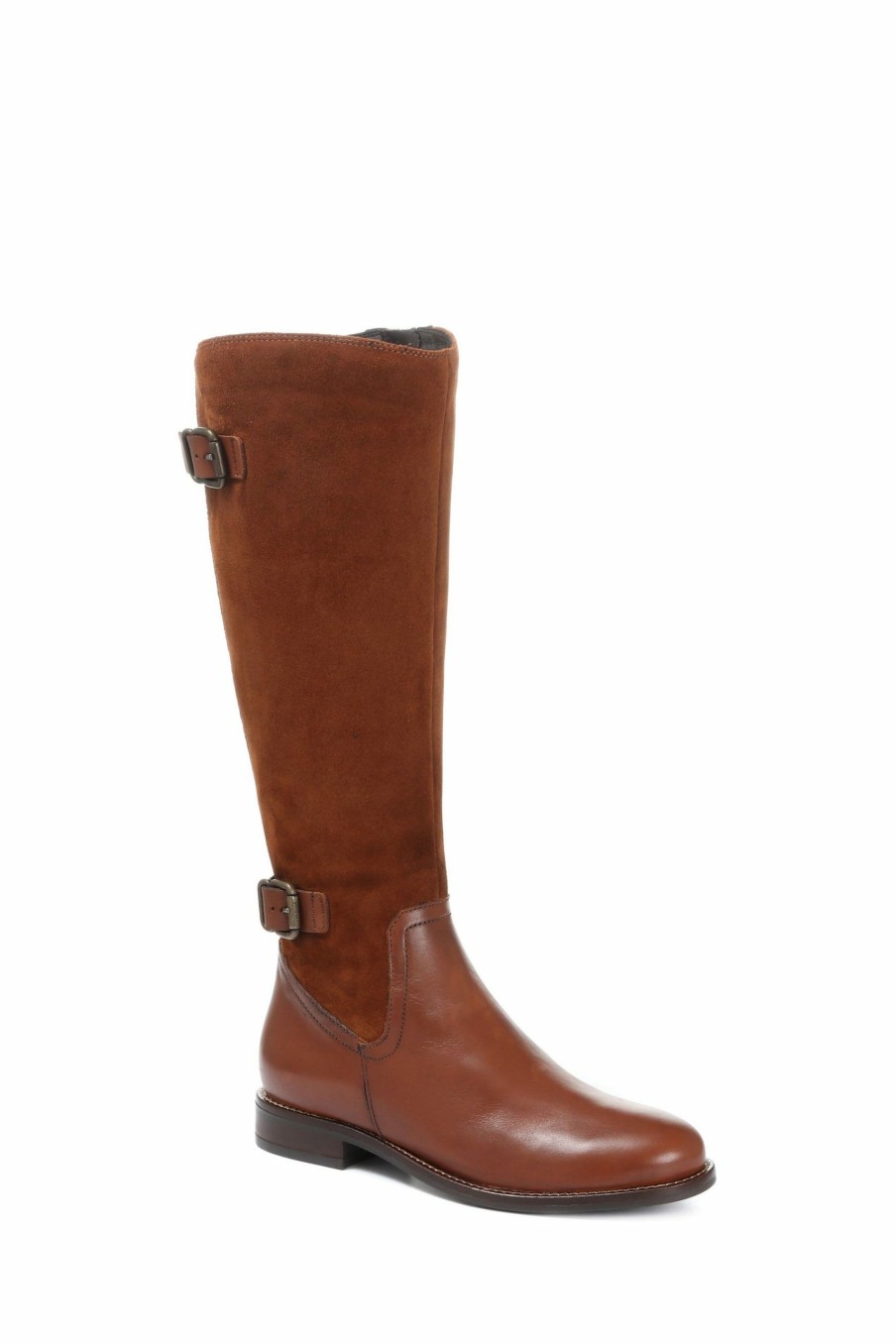 Boots * | Jones Bootmaker Brown Leather Knee High Boots