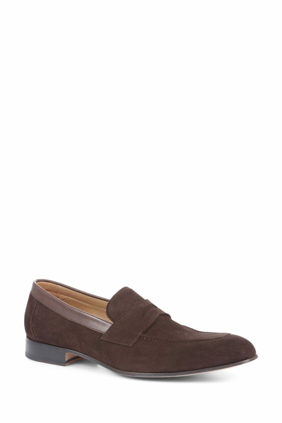 Shoes * | Jones Bootmaker Roscoe Brown Suede Penny Loafers