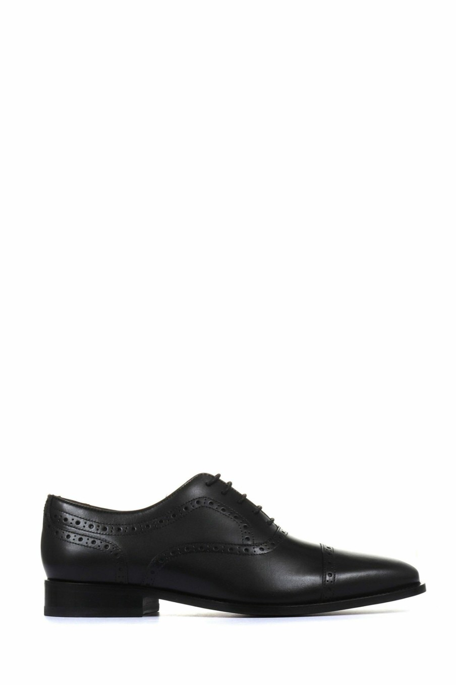 Shoes * | Jones Bootmaker Black Joseph Leather Oxford Men'S Semi-Brogues