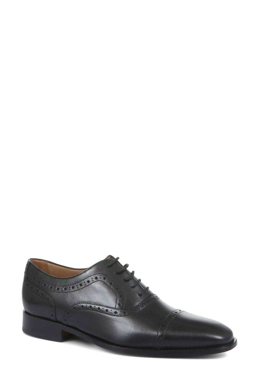 Shoes * | Jones Bootmaker Black Joseph Leather Oxford Men'S Semi-Brogues