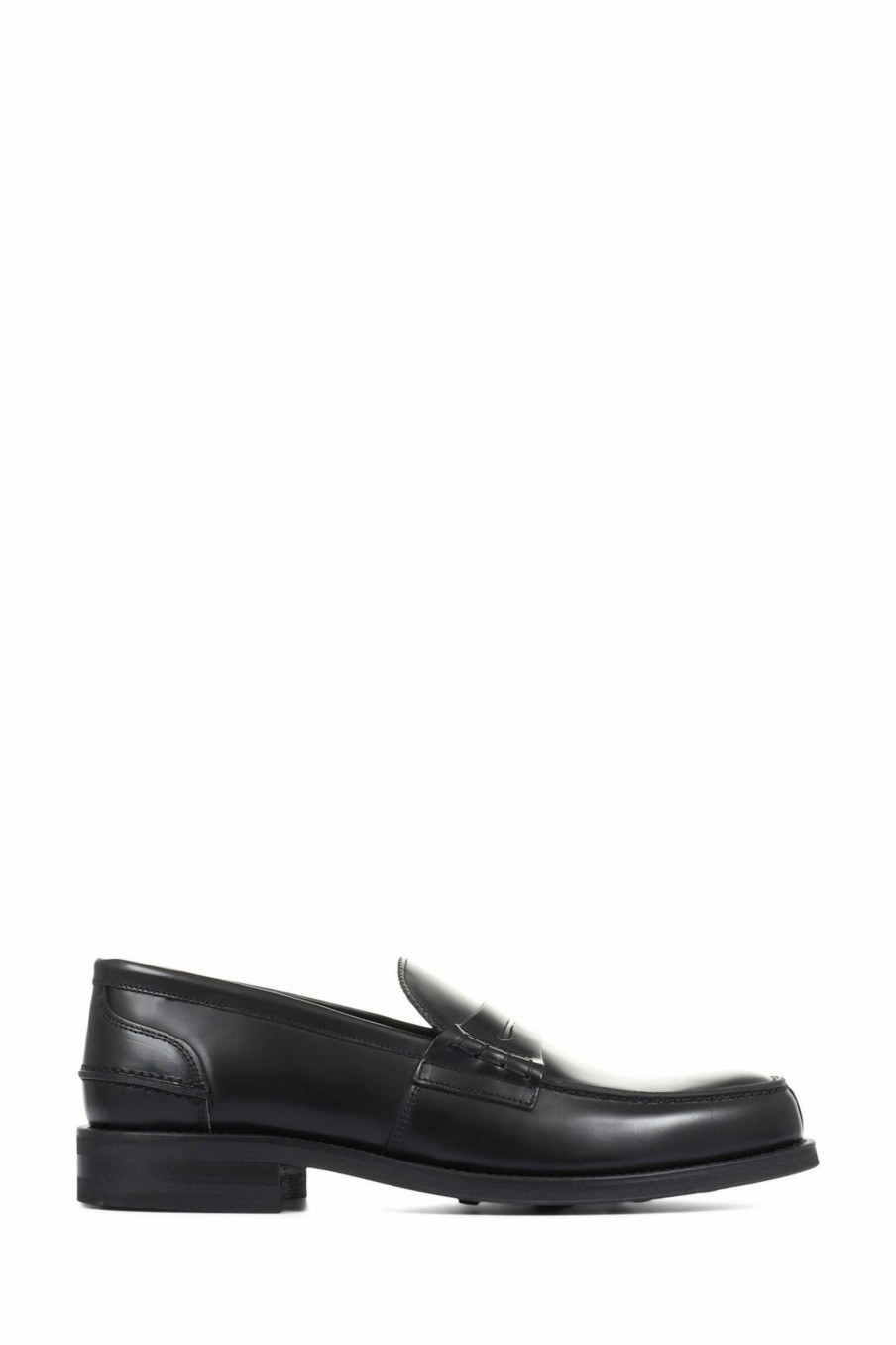 Shoes * | Jones Bootmaker Black Chorleywood Men'S Leather Penny Loafers