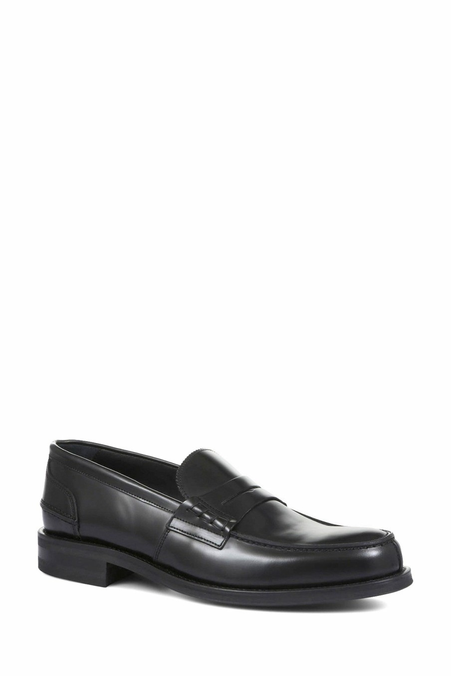 Shoes * | Jones Bootmaker Black Chorleywood Men'S Leather Penny Loafers