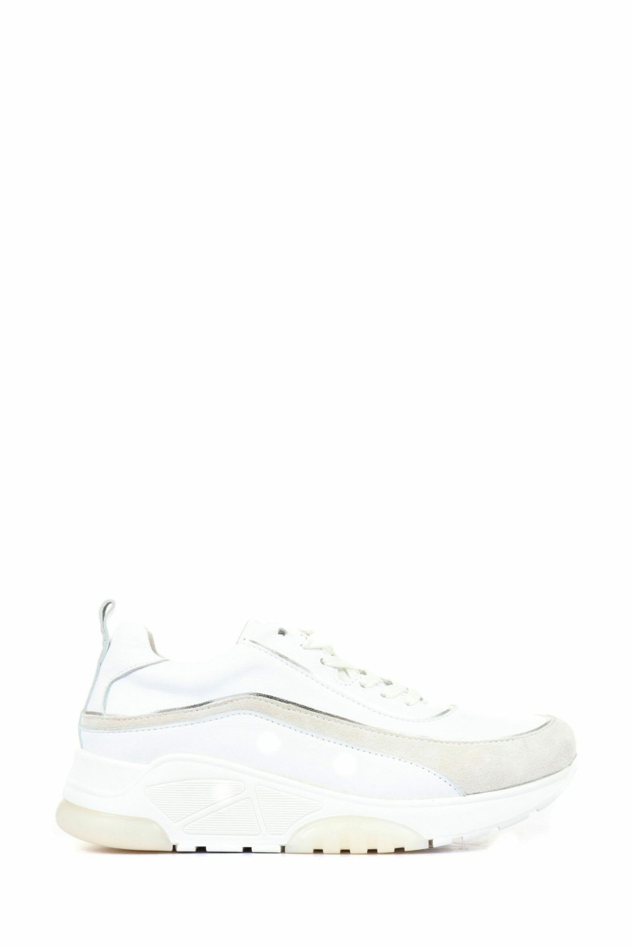 Other * | Jones Bootmaker Samanta White Chunky Leather Trainers