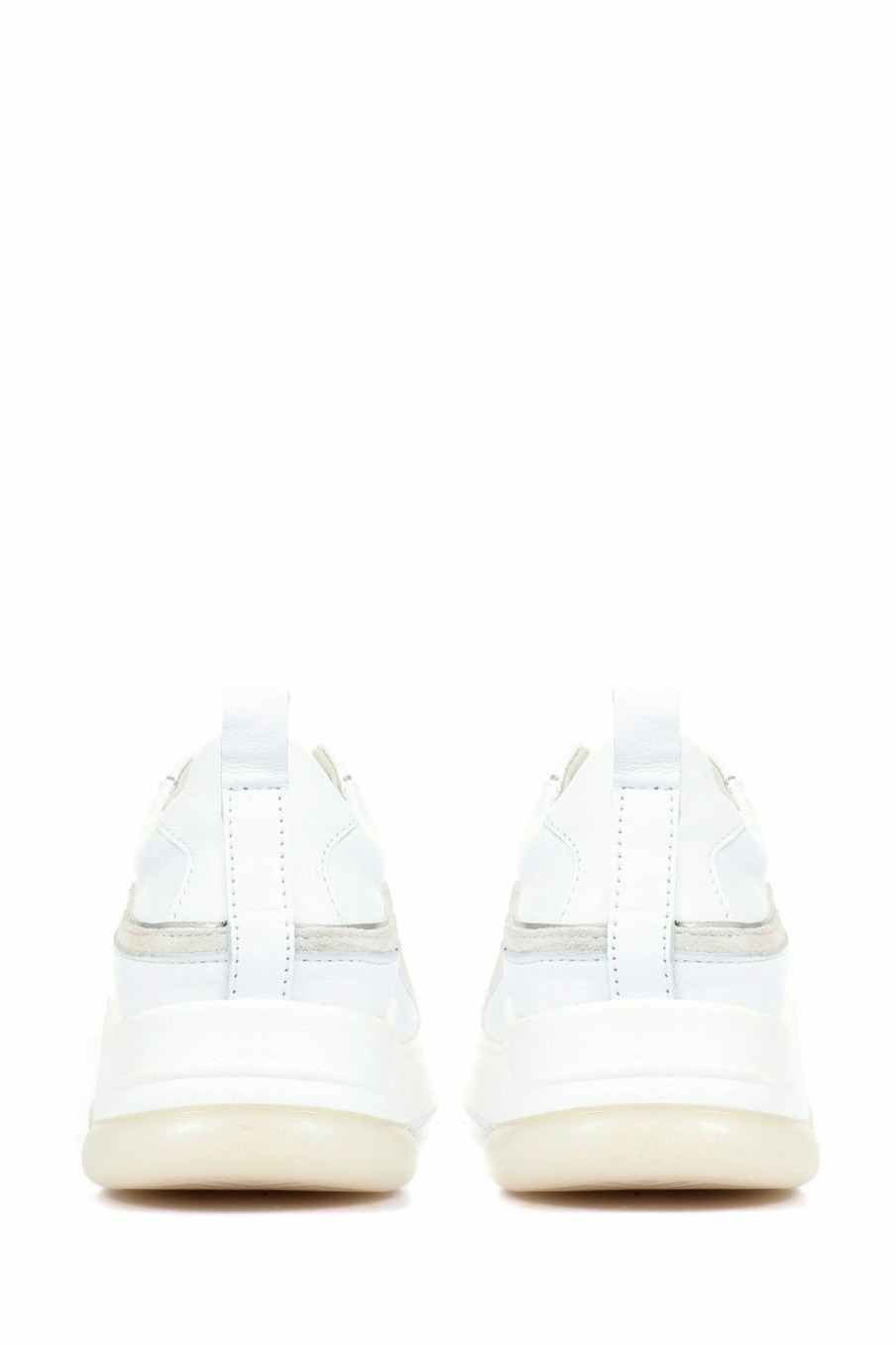 Other * | Jones Bootmaker Samanta White Chunky Leather Trainers