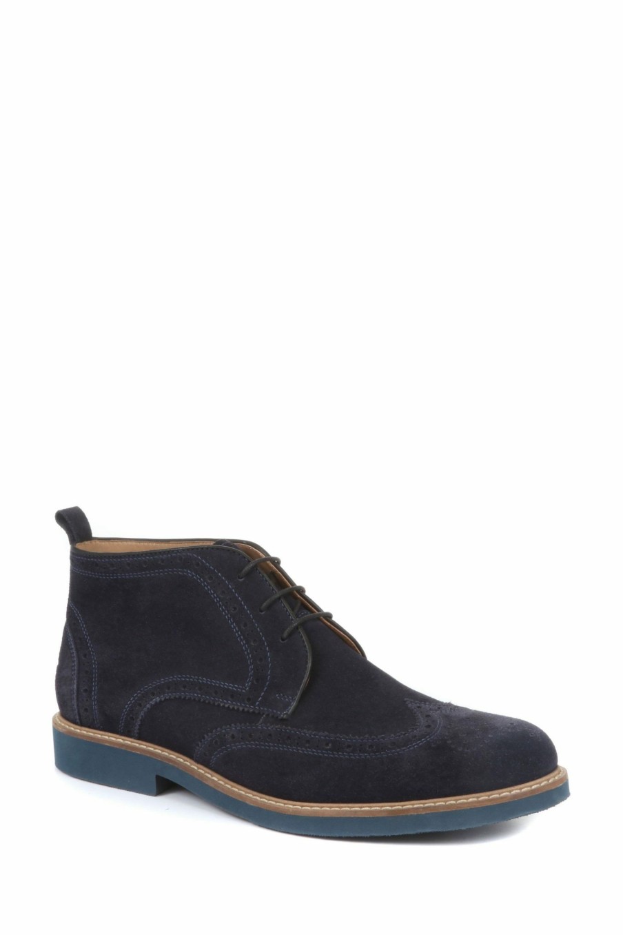 Boots * | Jones Bootmaker Blue Davies Suede Chukka Boots