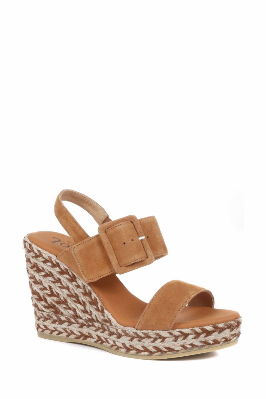 Sandals * | Jones Bootmaker Amerie Tan Brown Wedge Sandals