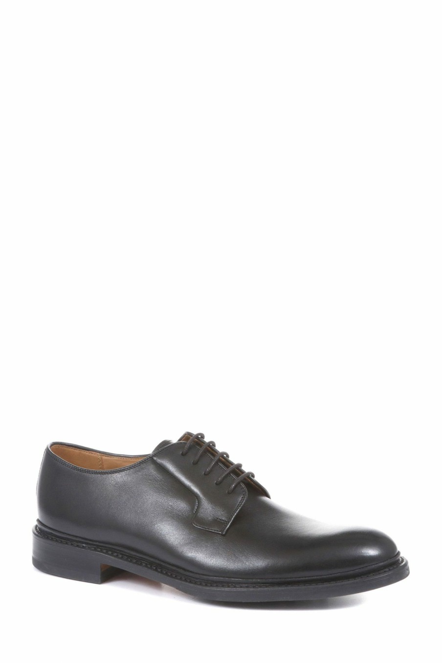 Other * | Jones Bootmaker Mens Black Brussels Leather Derby Shoes