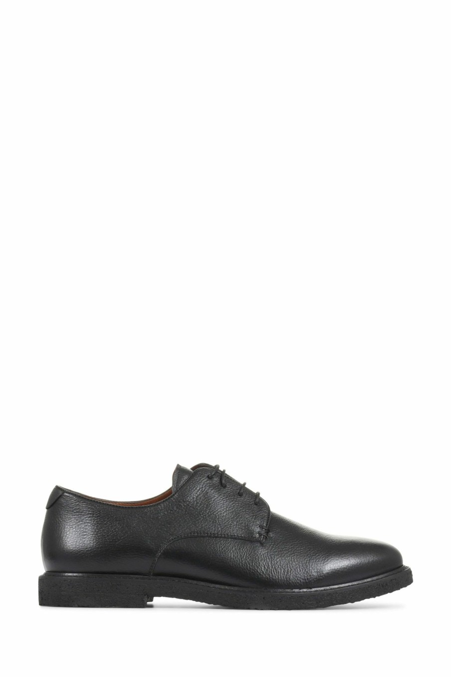 Shoes * | Jones Bootmaker Kip Black Leather Derby Shoes