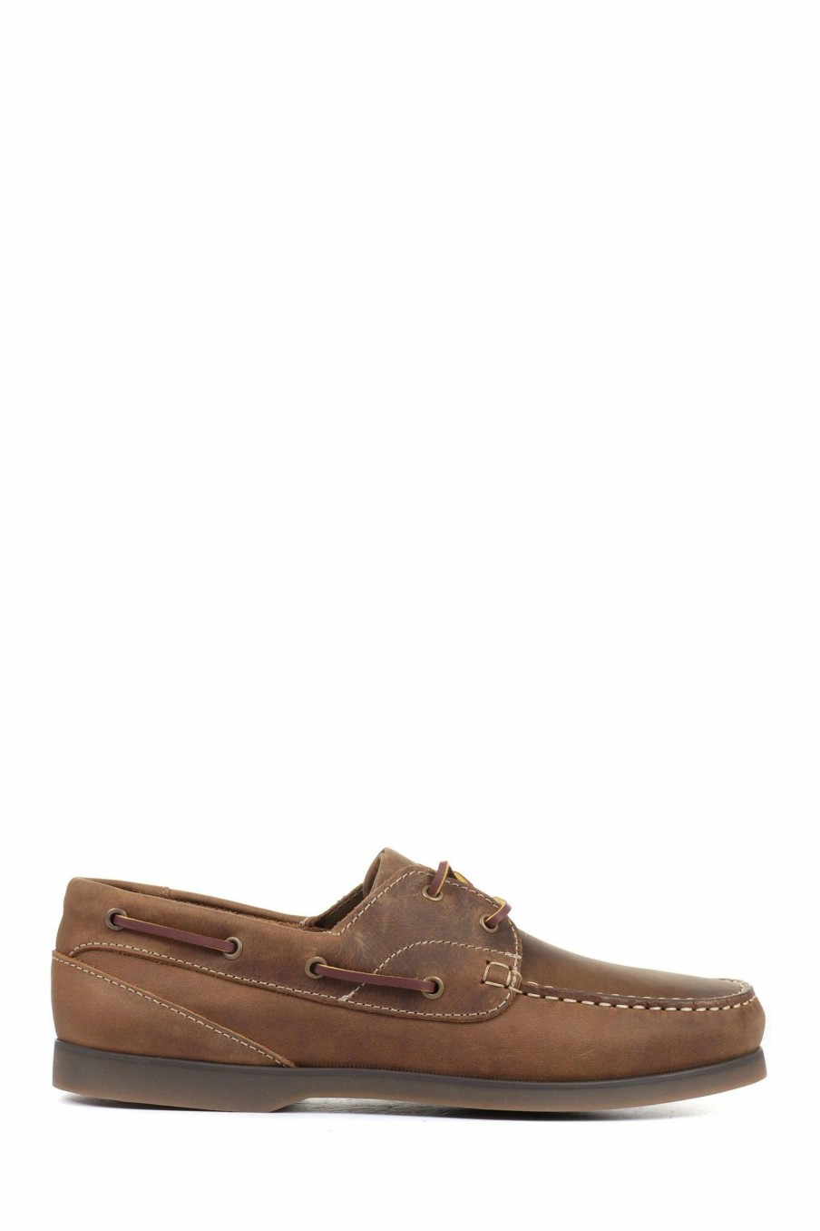 Shoes * | Jones Bootmaker Mens Brown Parsons Leather Boat Shoes