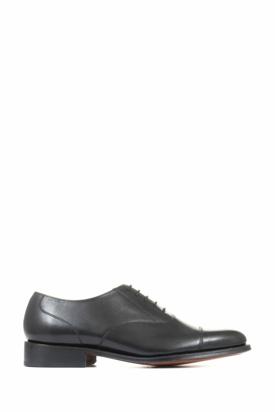 Shoes * | Jones Bootmaker Mens Black Barnet Goodyear Welted Leather Oxford Shoes