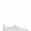 Trainers * | Jones Bootmaker White Saoirse Ladies Leather Slip On Trainers