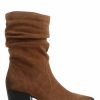 Boots * | Jones Bootmaker Women'S Tan Cloe Leather Suede Slouch Boots