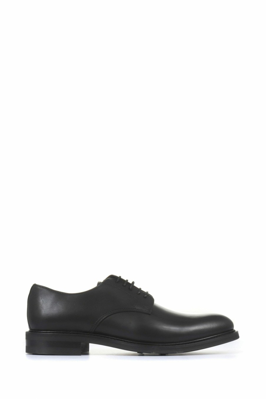 Shoes * | Jones Bootmaker Mens Black Chesham Leather Derby Shoes