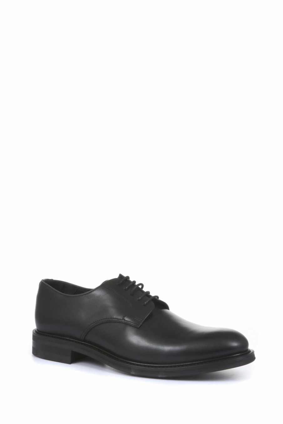 Shoes * | Jones Bootmaker Mens Black Chesham Leather Derby Shoes