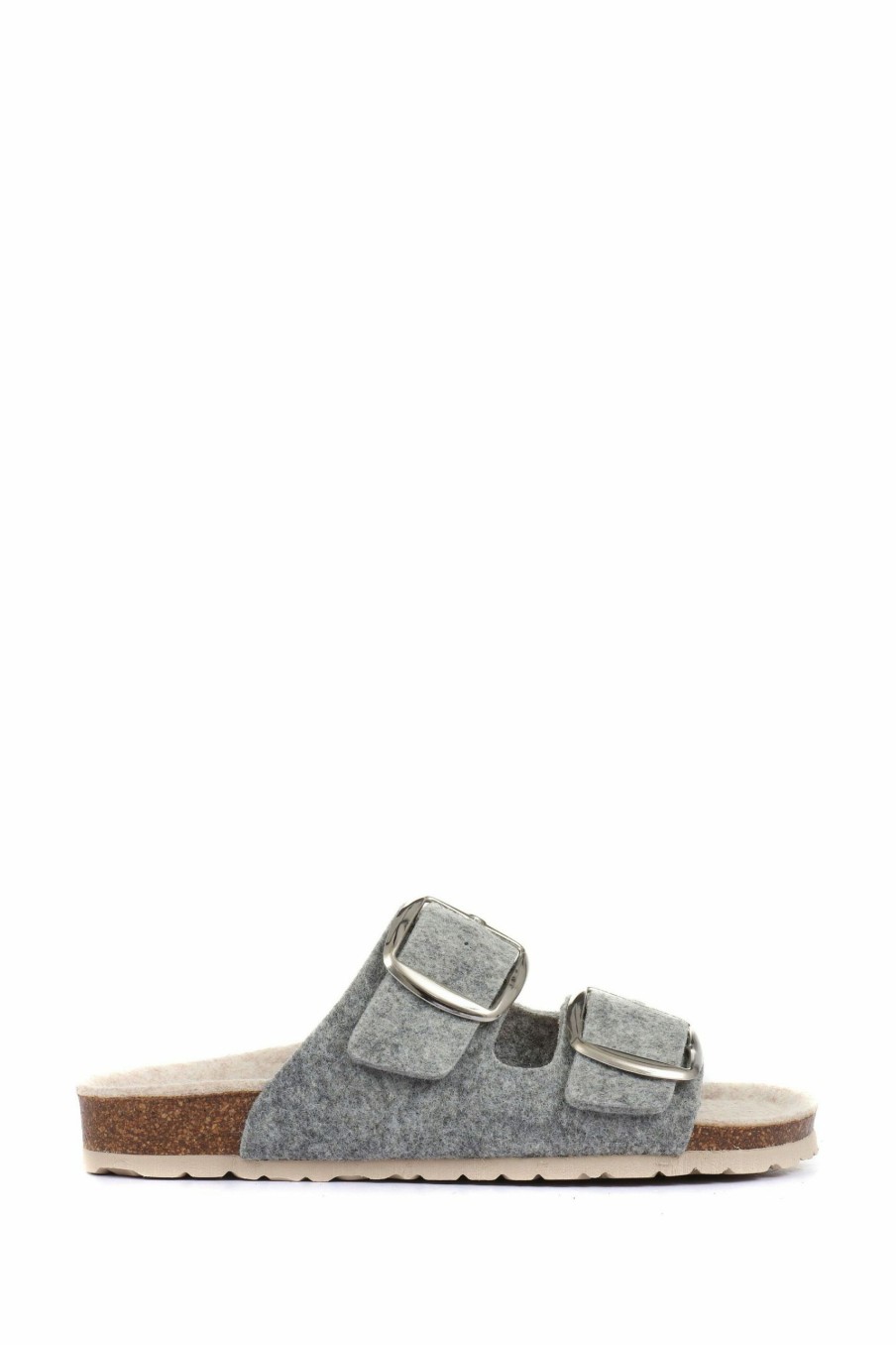 Sandals * | Jones Bootmaker Grey Lexi Womens Dual Strap Mules