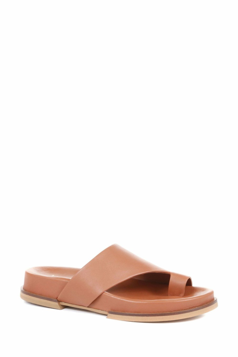 Sandals * | Jones Bootmaker Lea Leather Toe Post Brown Sandals