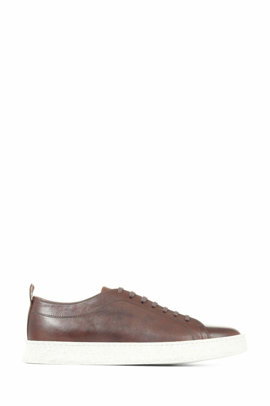 Trainers * | Jones Bootmaker Brown Southfields Lace-Up Leather Trainers