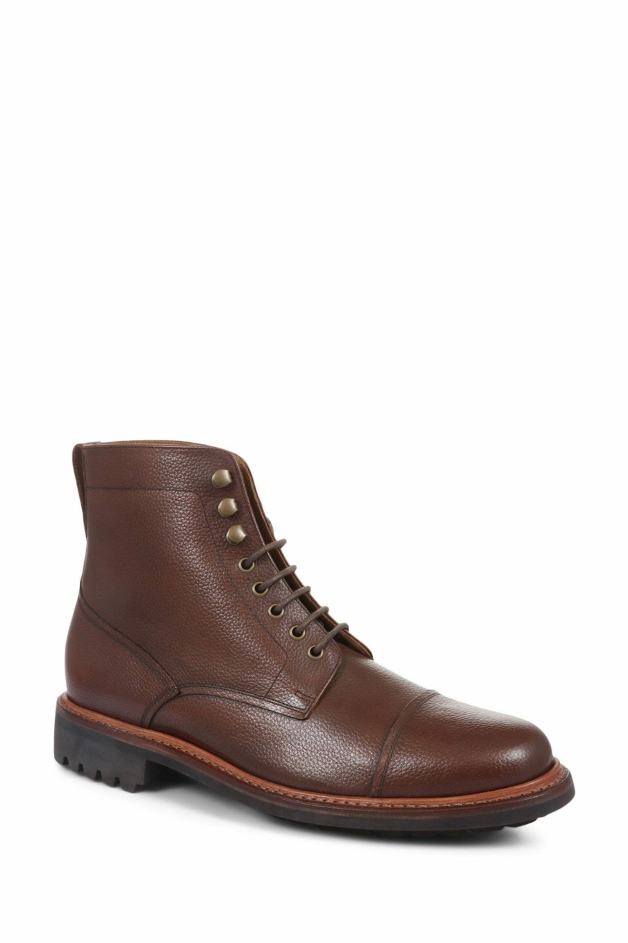 Boots * | Jones Bootmaker Brown Barking Goodyear Welted Leather Ankle Boots