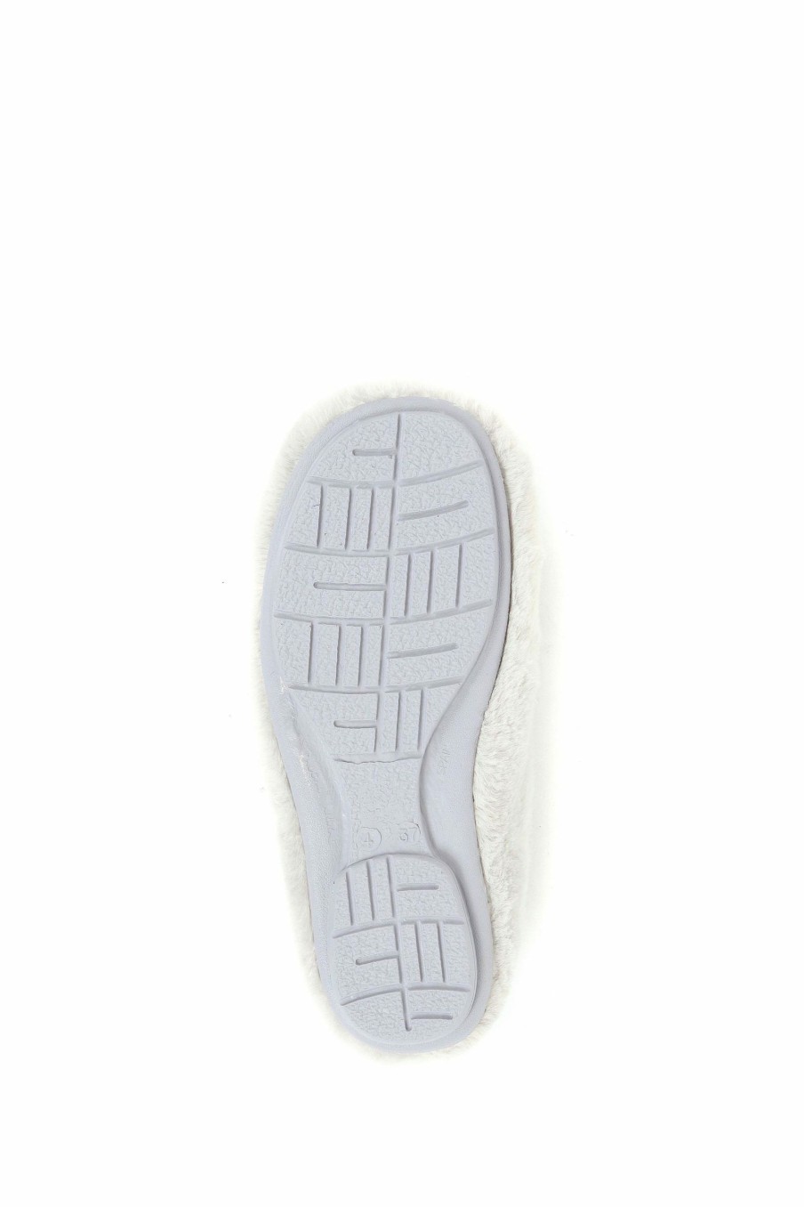 Slippers * | Jones Bootmaker Grey Faux-Fur Slip-On Slippers