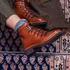 Boots * | Jones Bootmaker Brown Klara Goodyear Welted Ladies Leather Hiker Boots