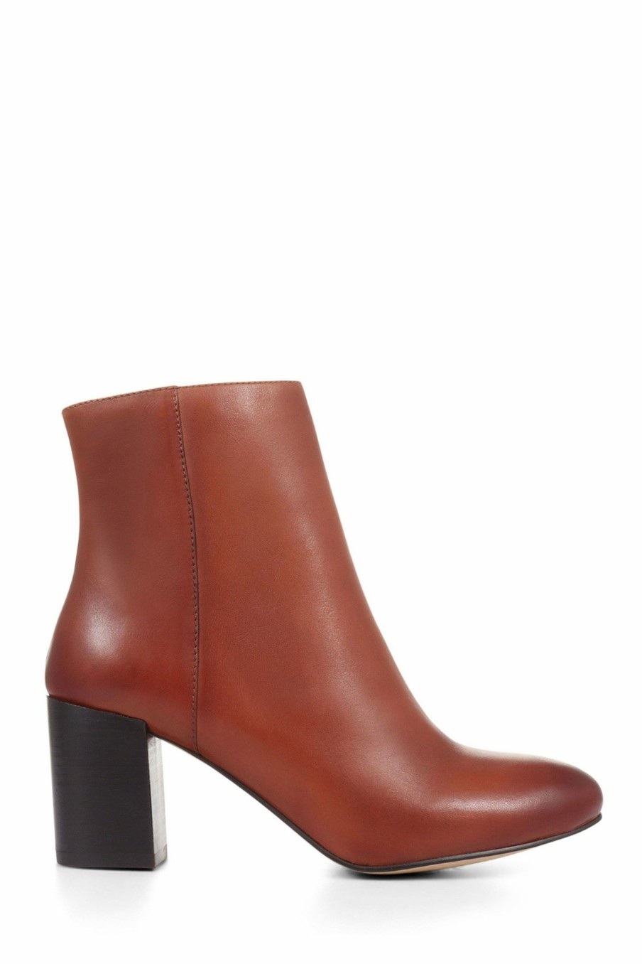 Boots * | Jones Bootmaker Brown Neptune Leather Heeled Ankle Boots