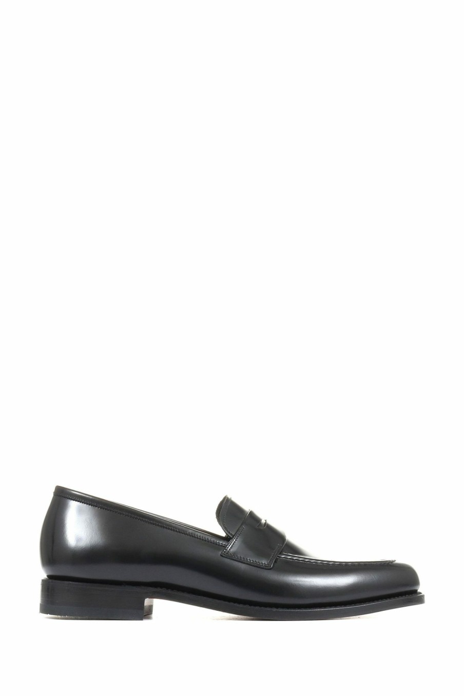 Shoes * | Loake By Jones Bootmaker Ohio Mens Black Goodyear Welted Leather Loafers