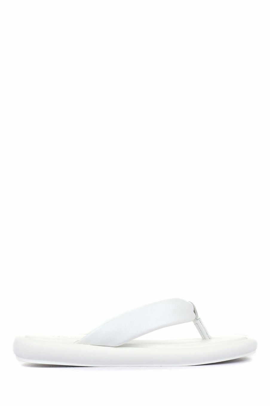 Sandals * | Jones Bootmaker White Carine Leather Toe Post Sandals