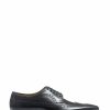 Shoes * | Jones Bootmaker Black Goodyear Welted Men'S Leather Derby Brogue Shoes