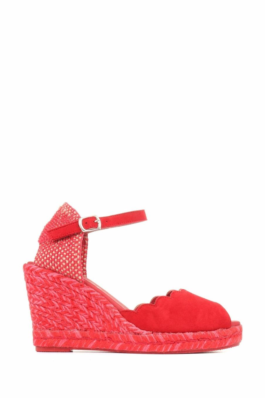 Sandals * | Jones Bootmaker Red Alejandra Espadrille Wedge Sandals