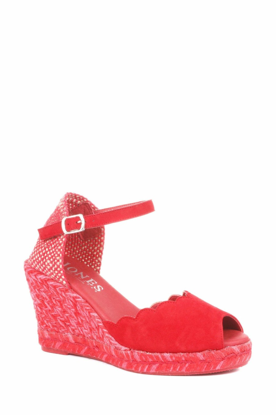 Sandals * | Jones Bootmaker Red Alejandra Espadrille Wedge Sandals