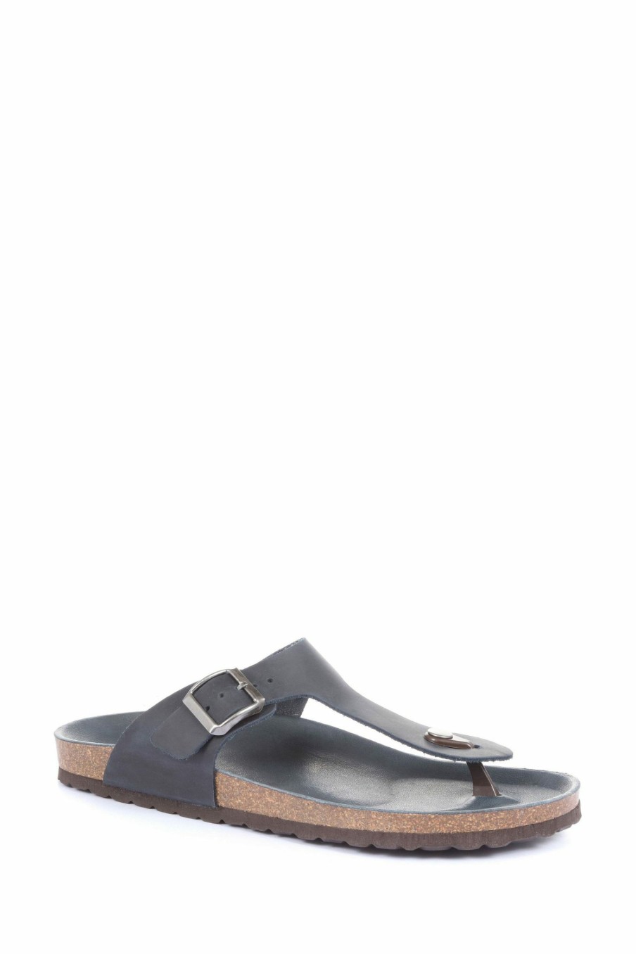 Sandals * | Jones Bootmaker Mens Blue Woodside Leather Toe Post Sandals