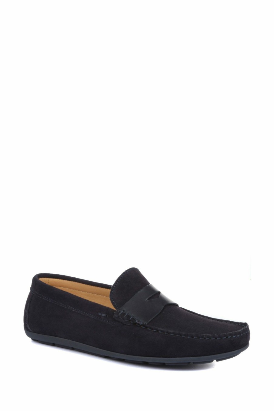 Shoes * | Jones Bootmaker Blue Pierson Suede Leather Men'S Loafers