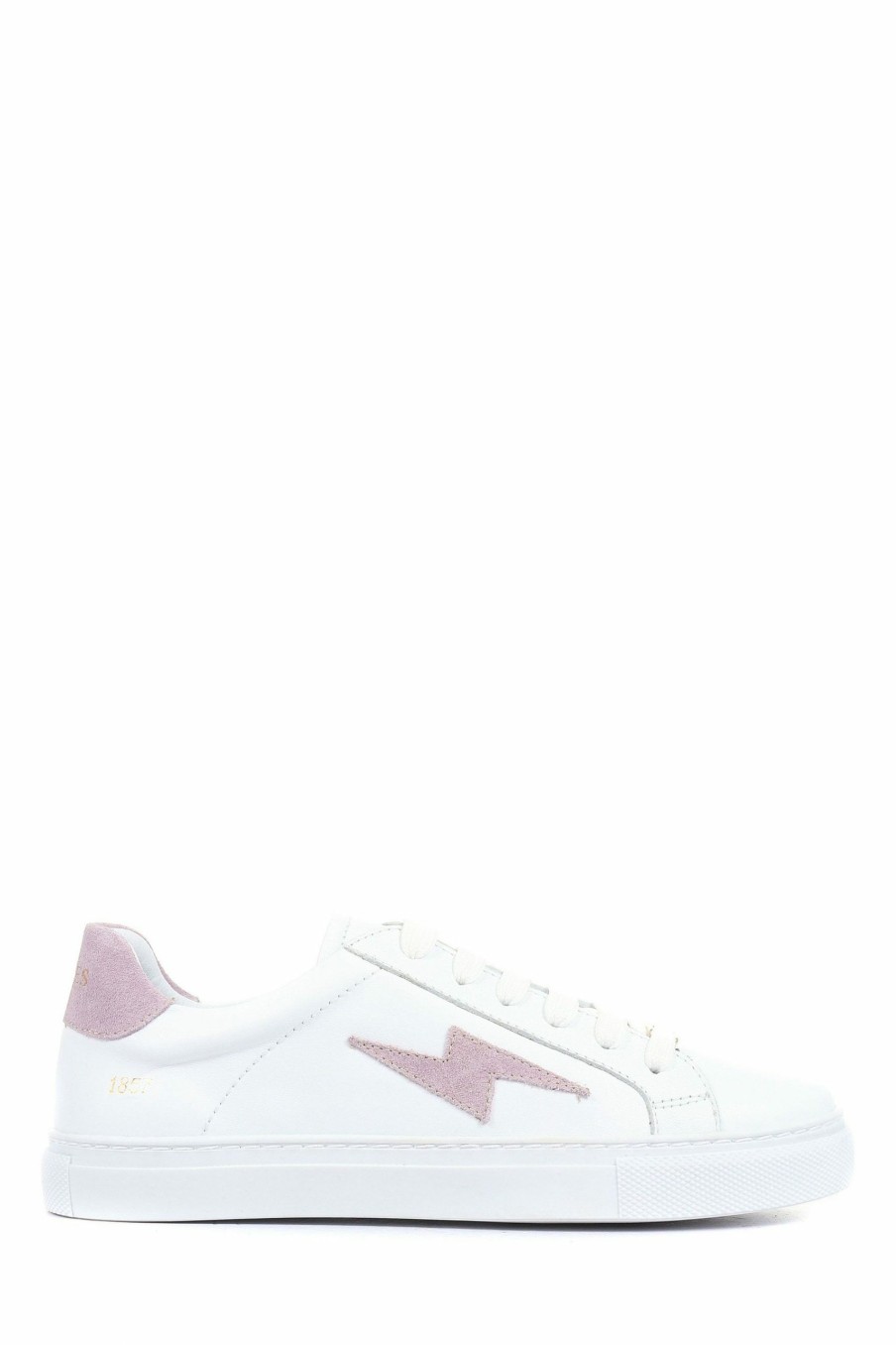 Trainers * | Jones Bootmaker Womens White Elodie Leather Trainers