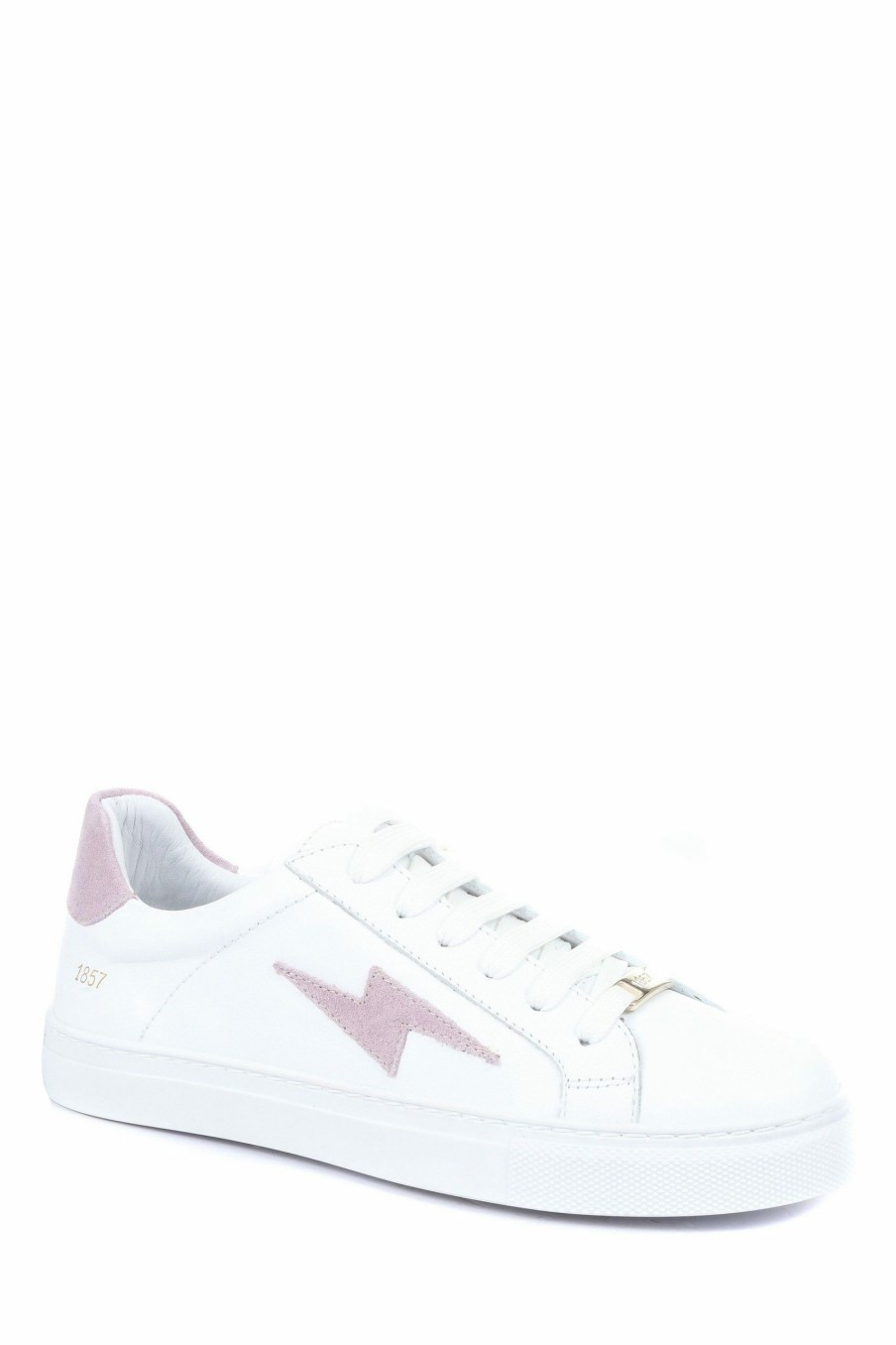 Trainers * | Jones Bootmaker Womens White Elodie Leather Trainers