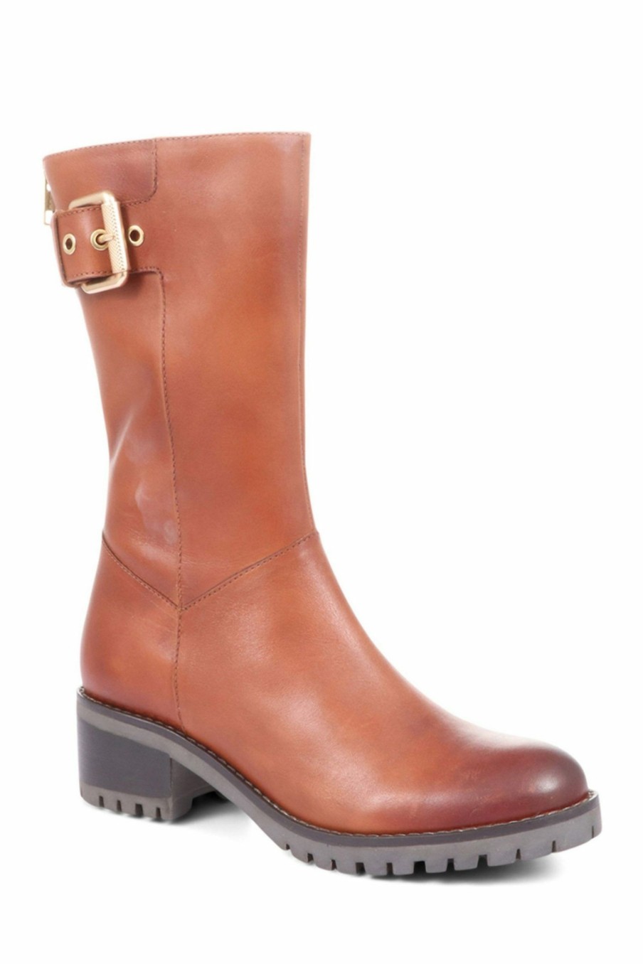 Boots * | Jones Bootmaker Womens Brown Lacee Leather Calf Boots