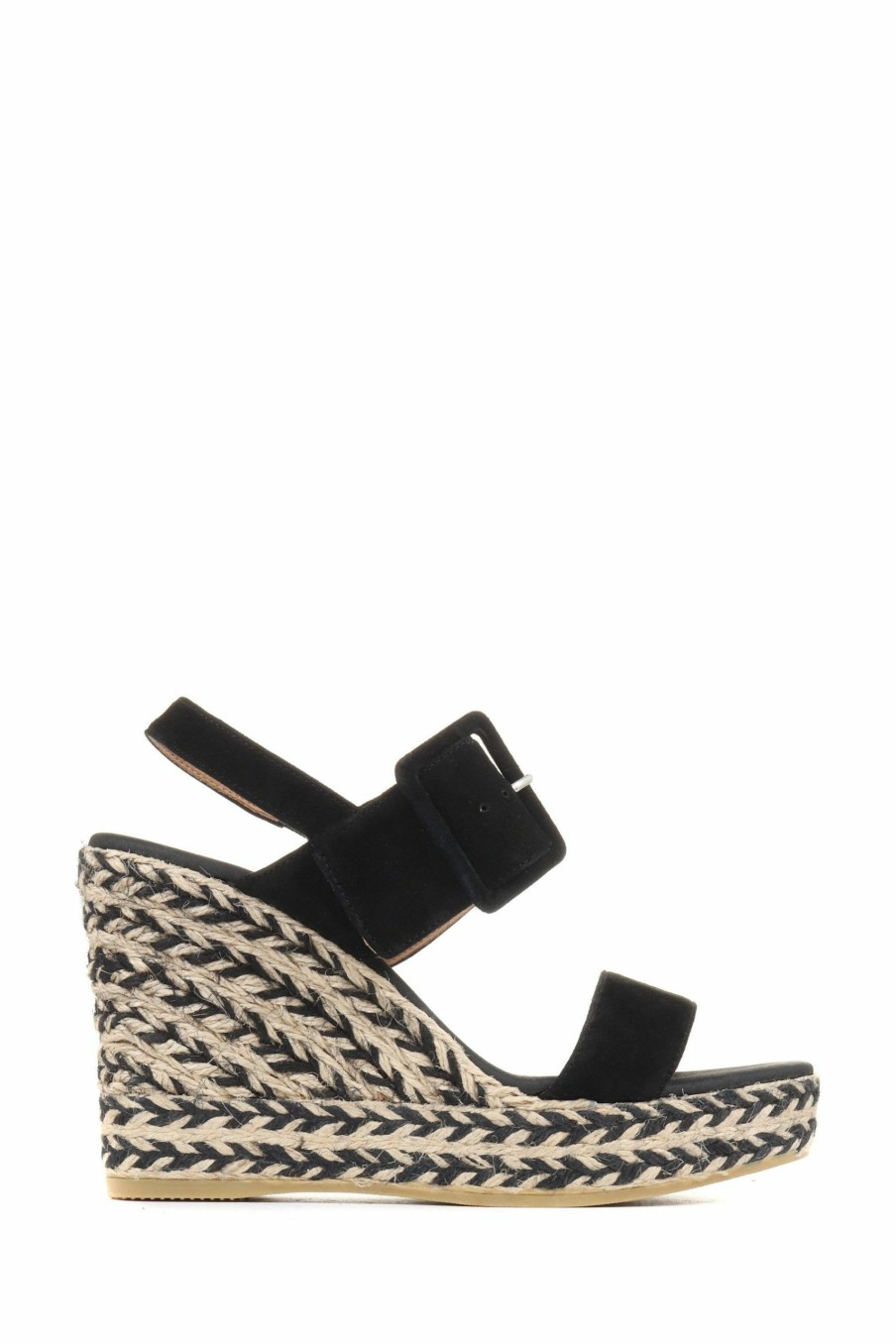 Sandals * | Jones Bootmaker Amerie Black Wedge Sandals